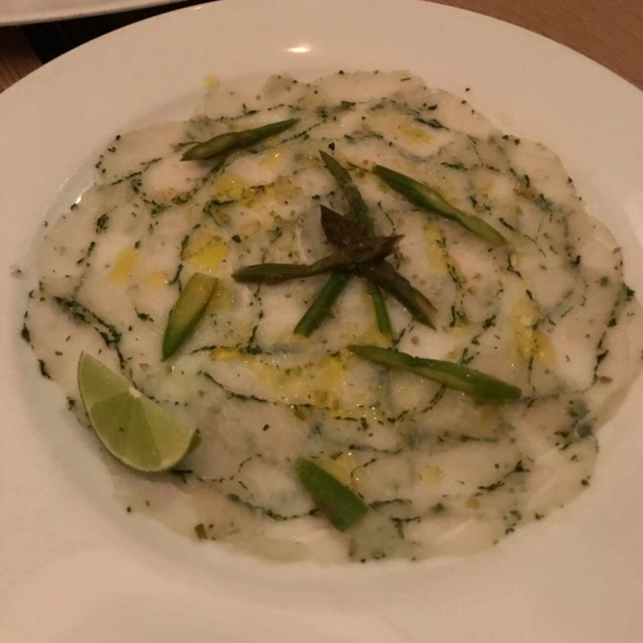 carpaccio de robalo