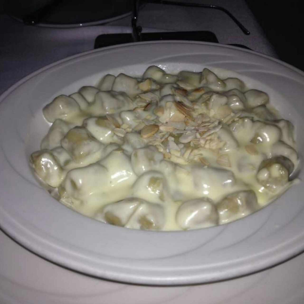 Gnocchi de Plátano con Almendras, excelentes tambien