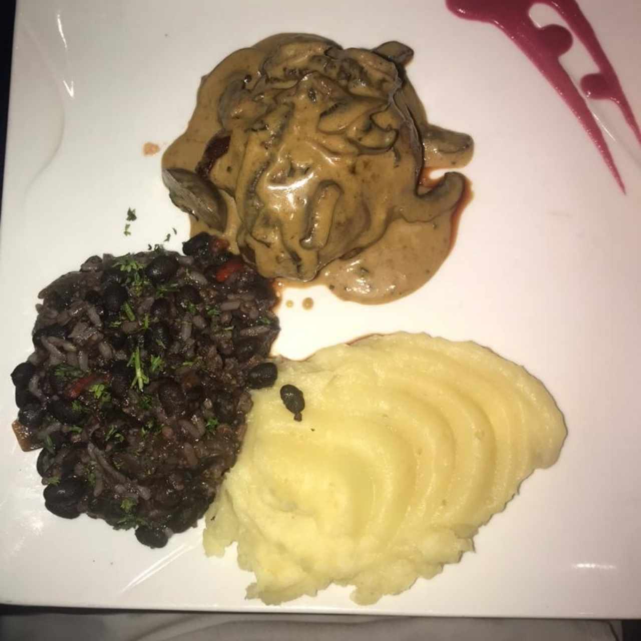 Medallion de Lomito con Puré y Congrí, Espectacular