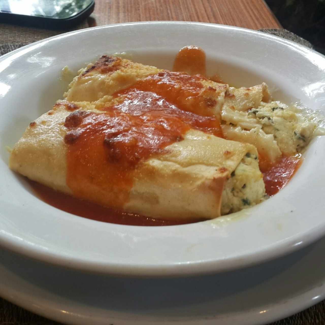 Canelones al graten