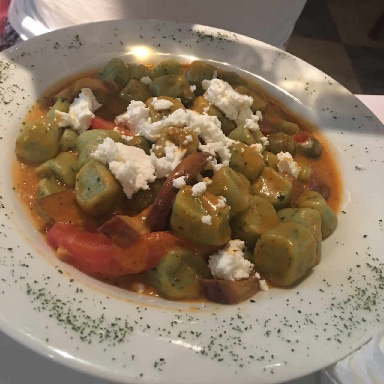 gnochi de espinacas!