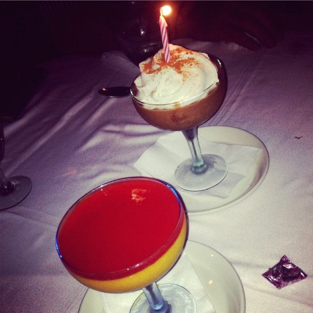 Mousse de Parchita y Mousse de Chocolate