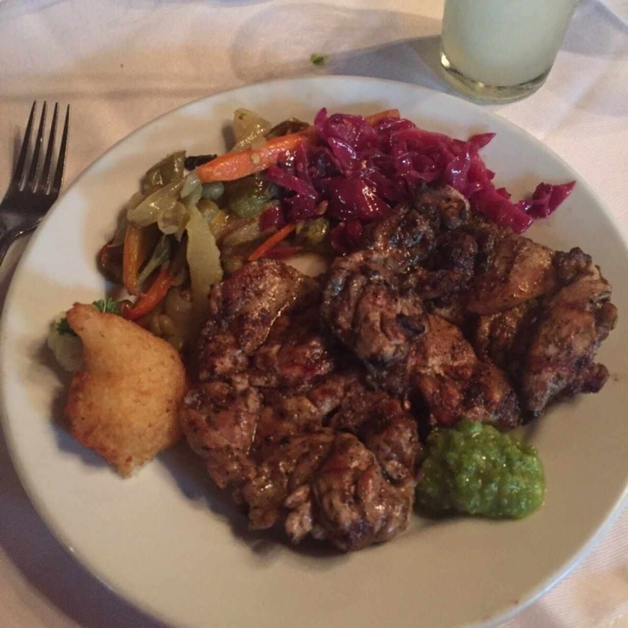Muslos de pollo a la parrilla