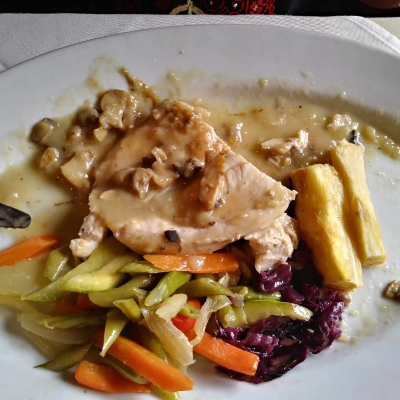 Pollo en salsa de Champiñones 