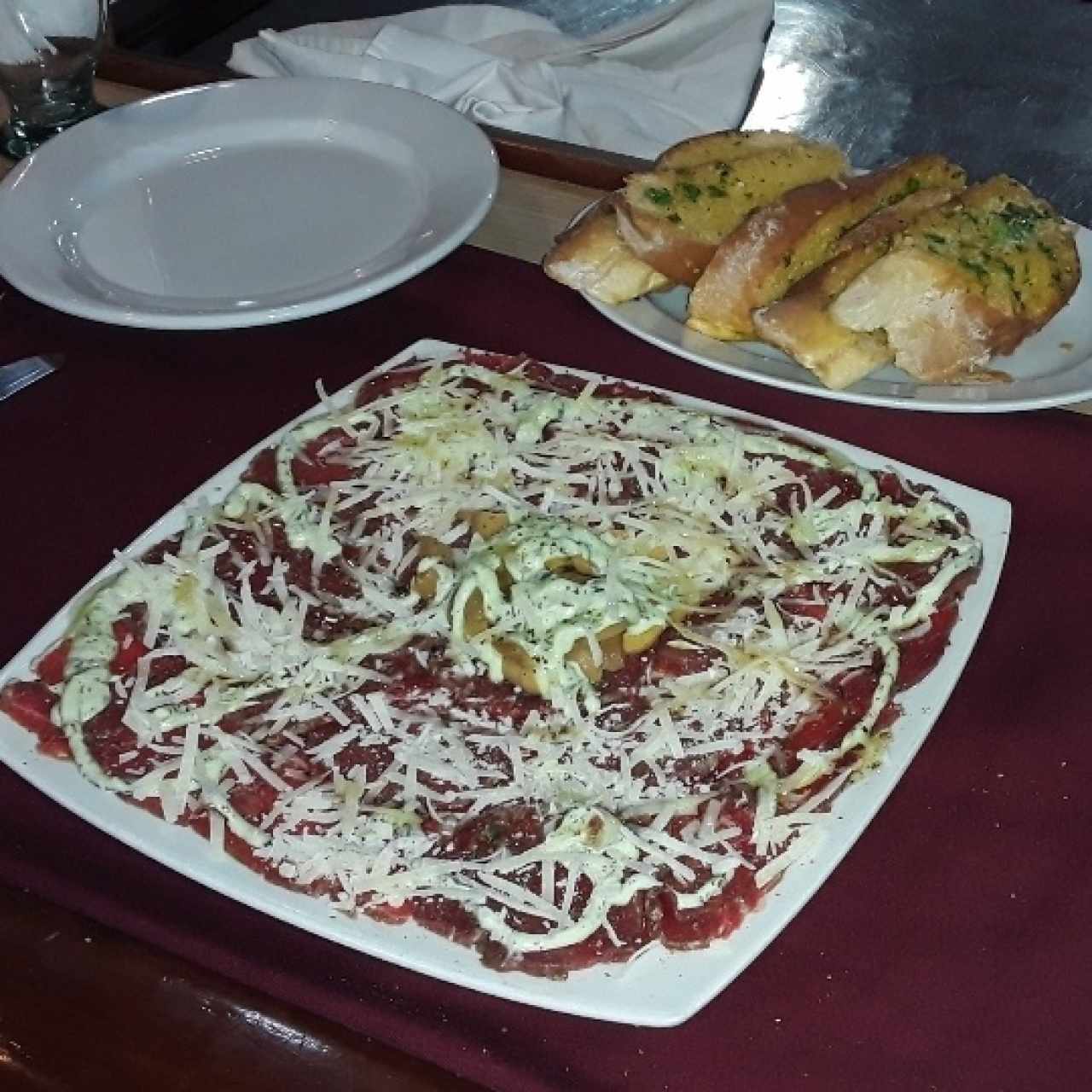 Carpaccio de lomito muy bueno