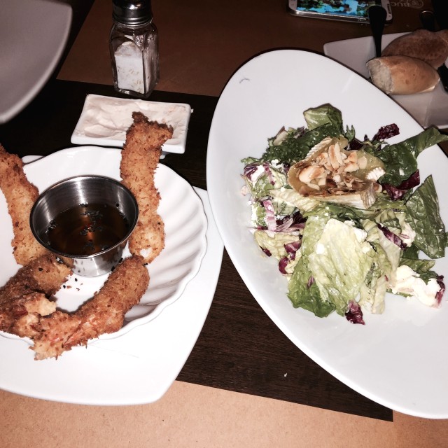 Langostinos tempura 