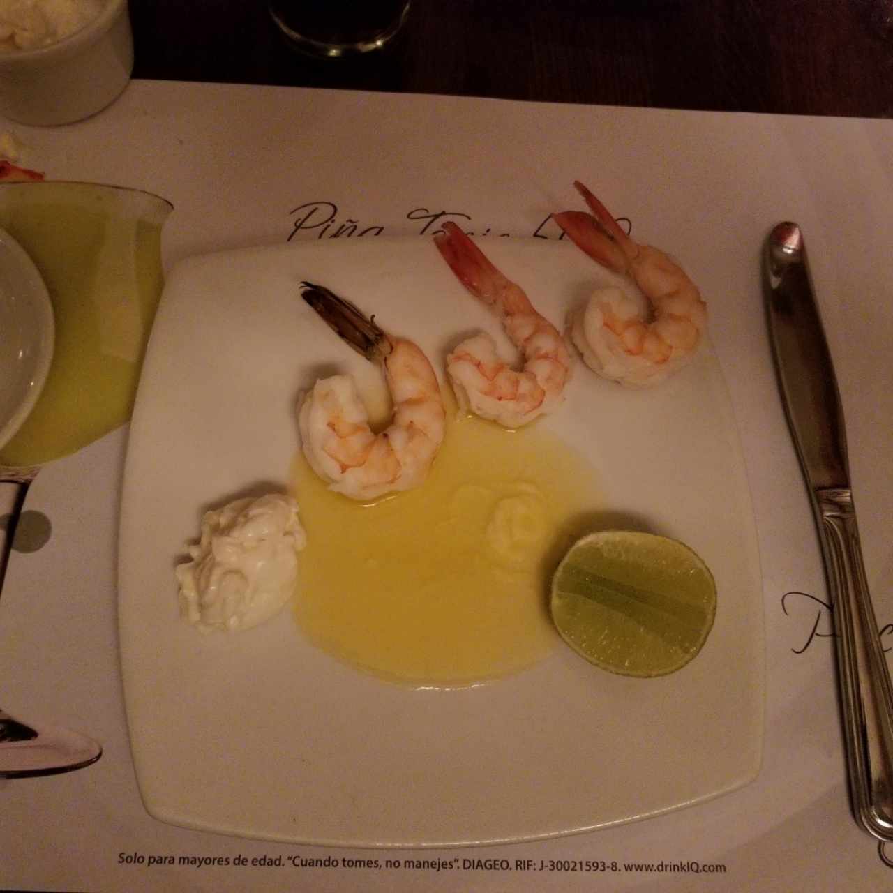 plato de lagostinos de Pacifico