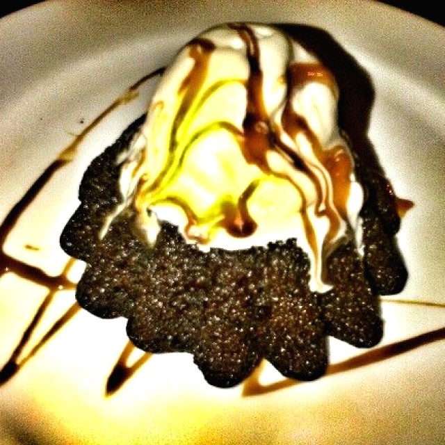 Volcan con helado
