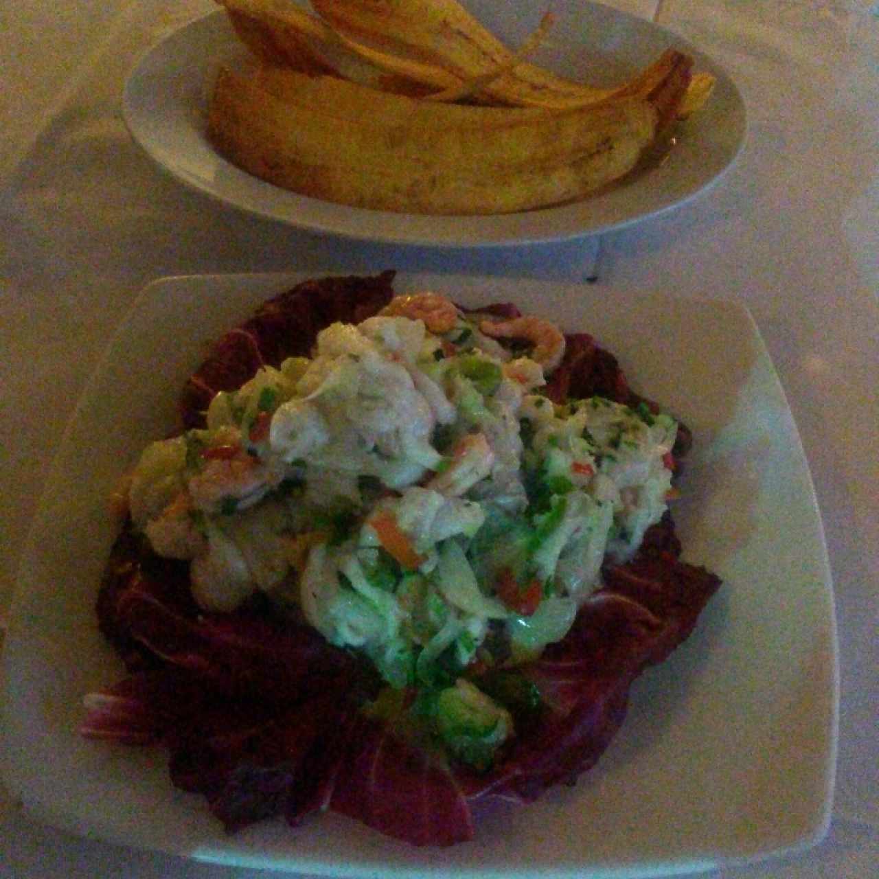 ceviche con camarones 