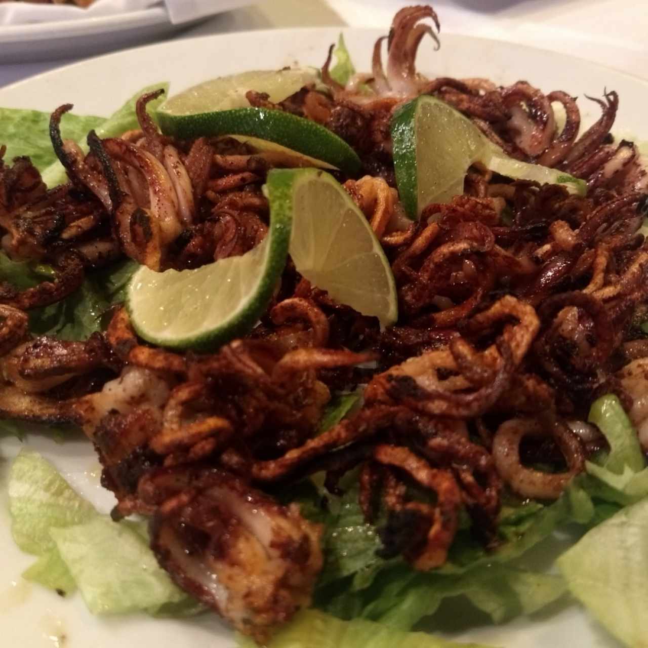 Patitas de calamares salteadas