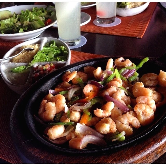Fajita de camarones