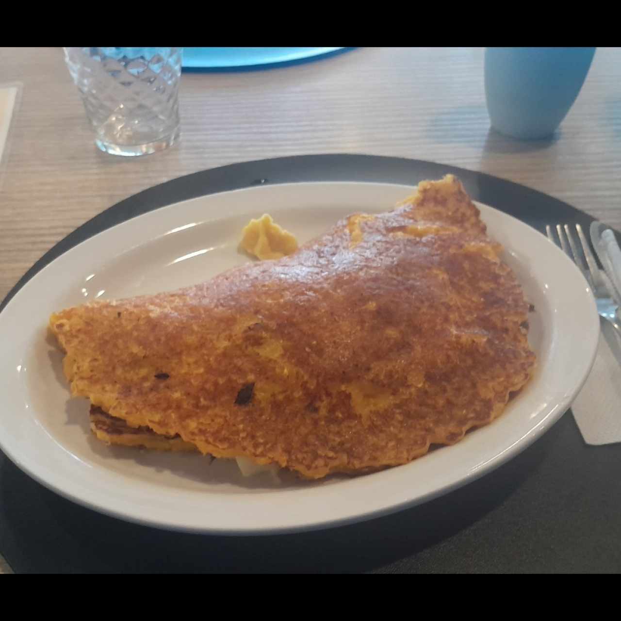 Cachapa con queso de mano, muy buena