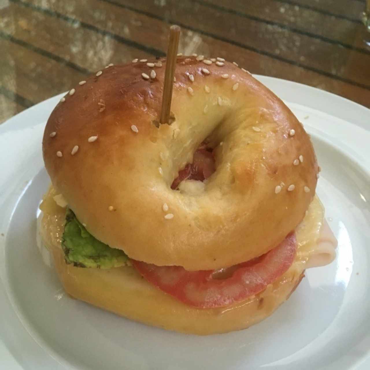 Bagel Jamón y Queso