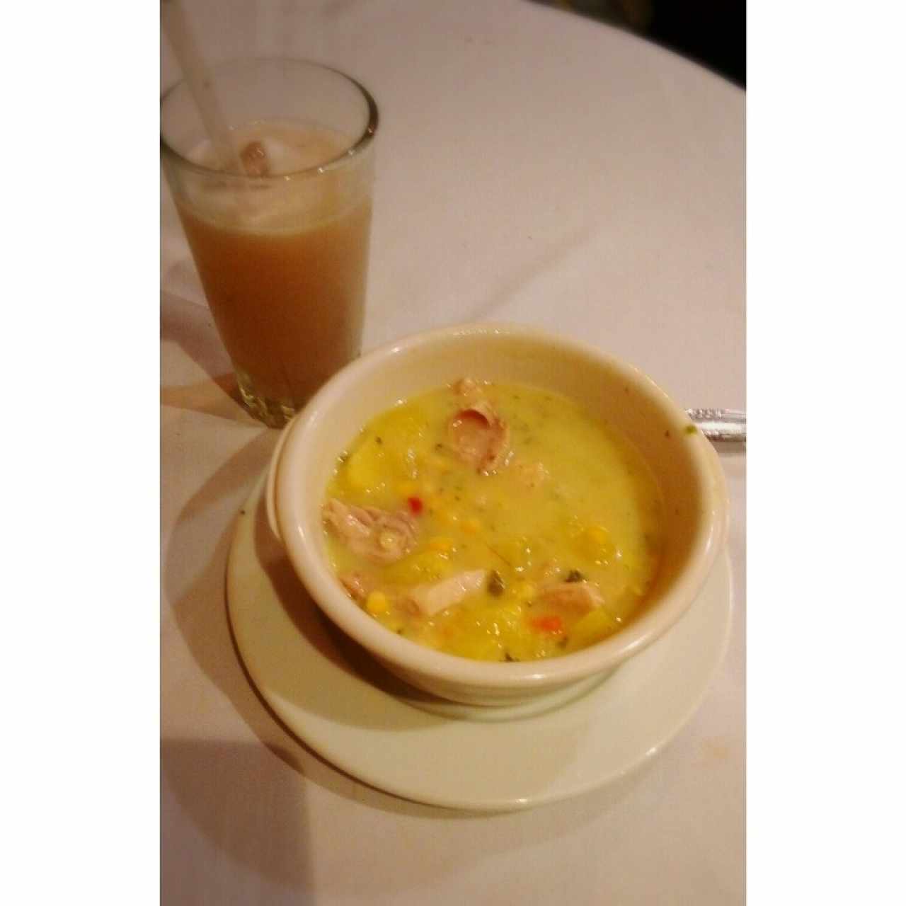 Chupe de pollo y Guanabana