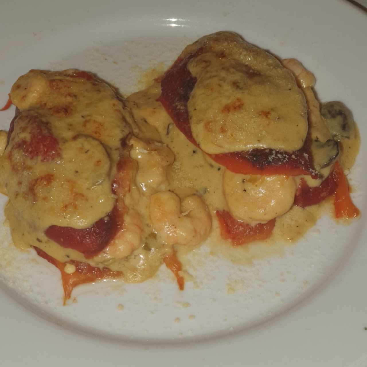 pimiento relleno con camarones
