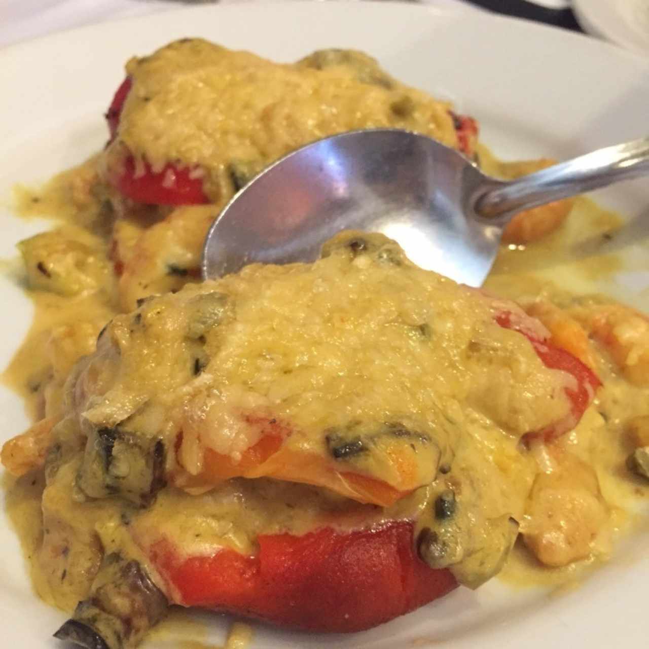 pimientos rellenos de camarones