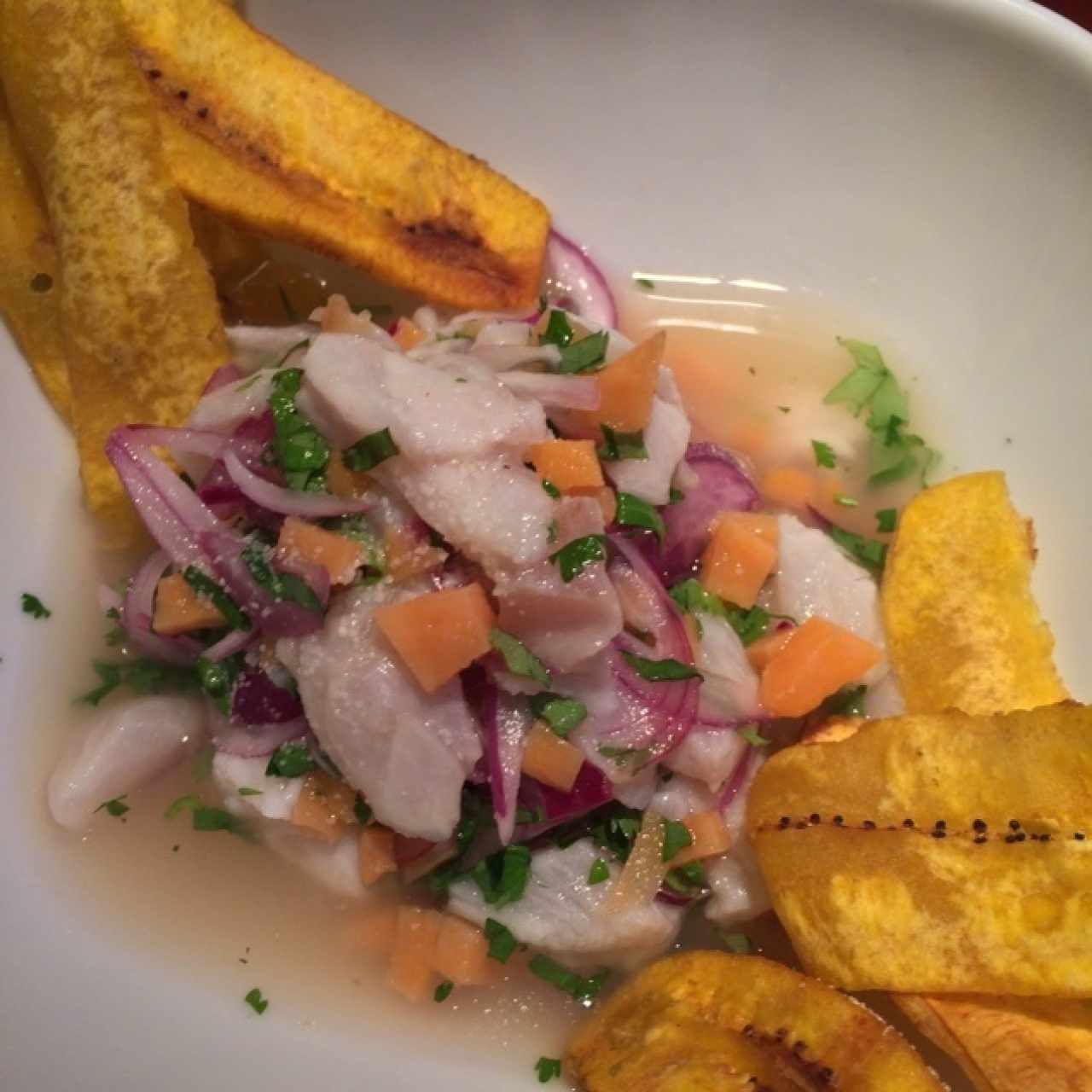 ceviche limeño ( no estaba fresco)