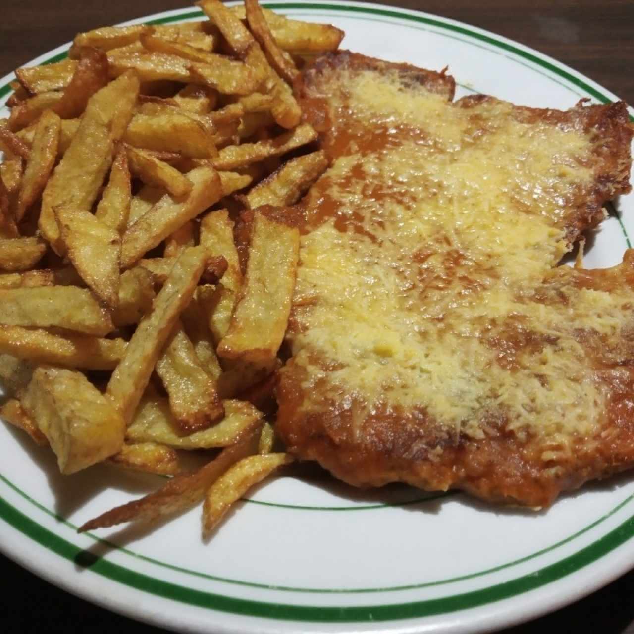 milanesa de pollo a la parmesana