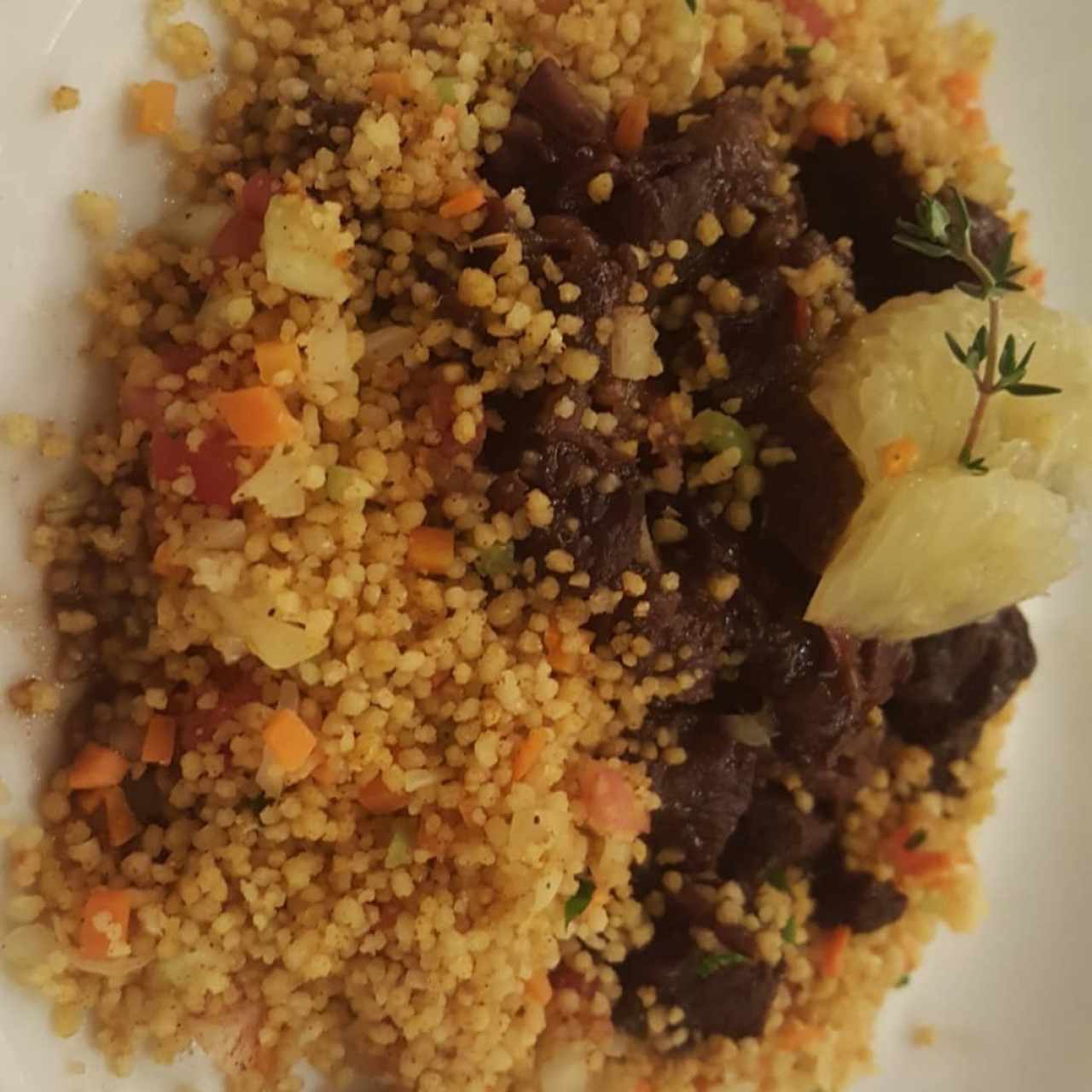 estofado de lomito con couscous