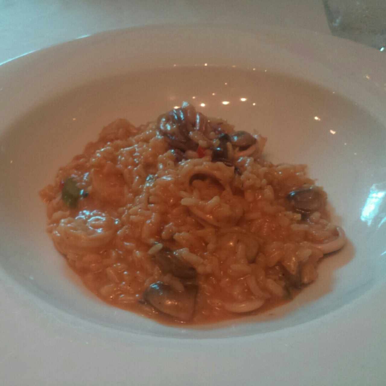 Risotto de camarones