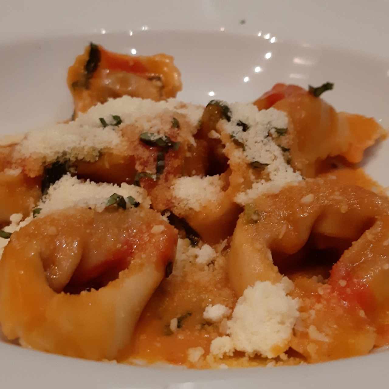 tortelones de queso de cabra y tomates secos