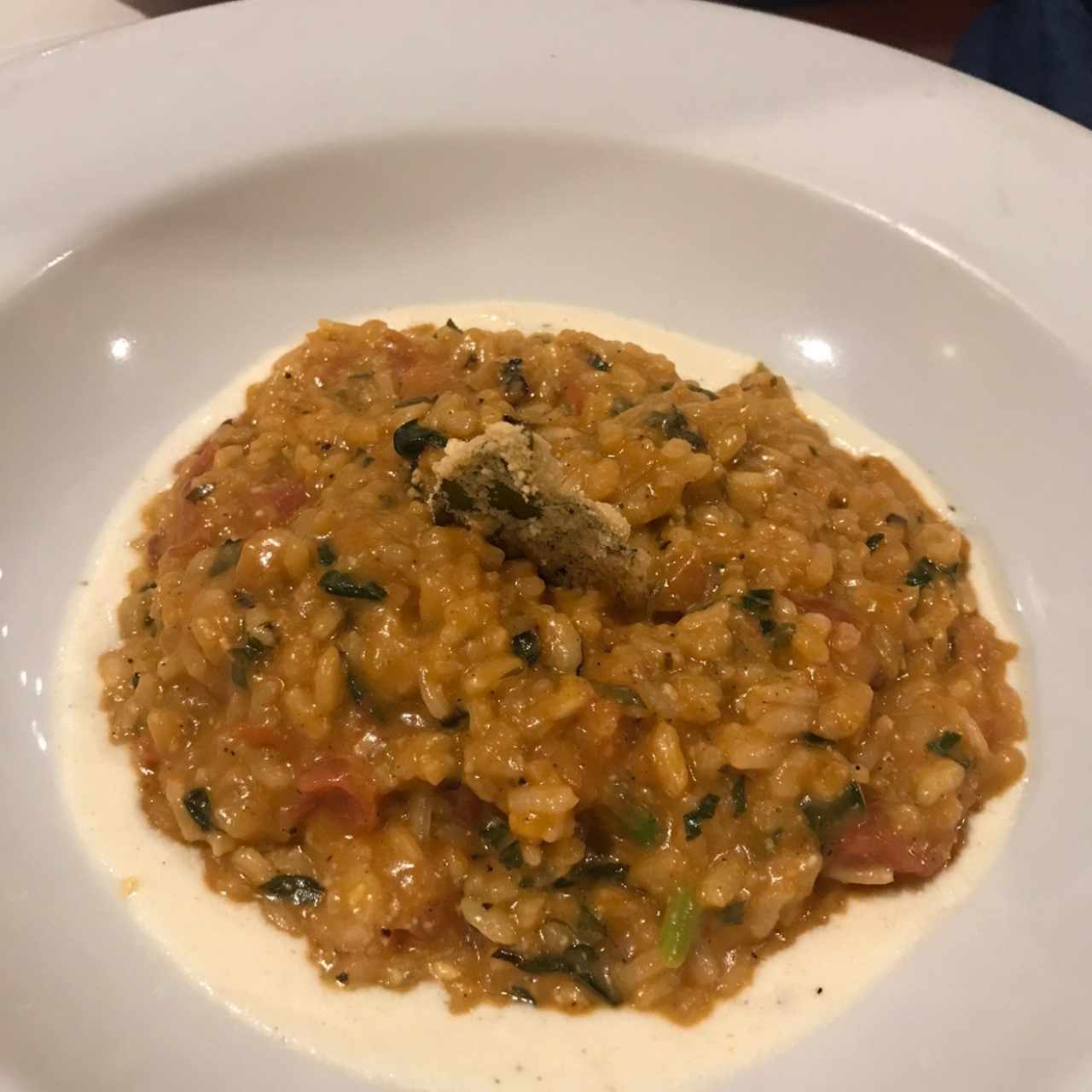 Risotto de Tomate Fondeo de Queso de Cabra