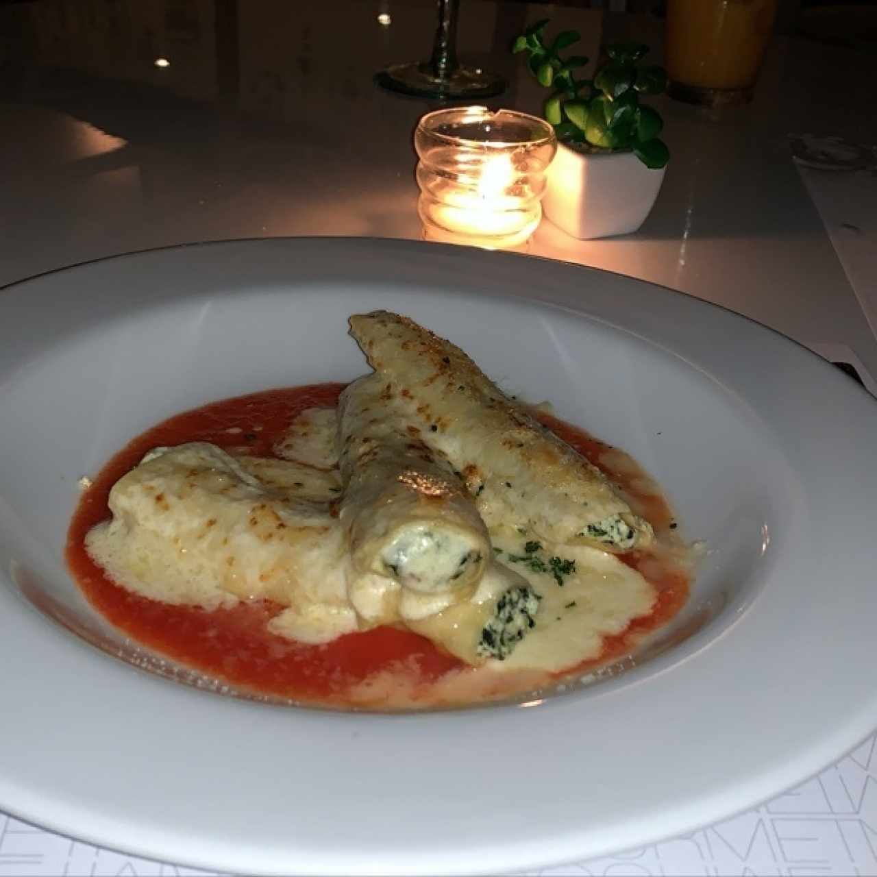 canelones ricotta y espinacas 