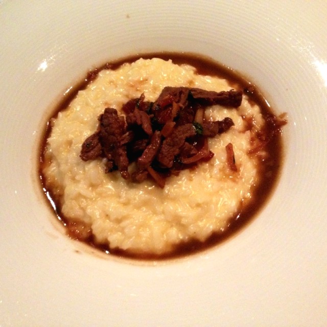 Risotto de Parmesano y tiras de Lomito 