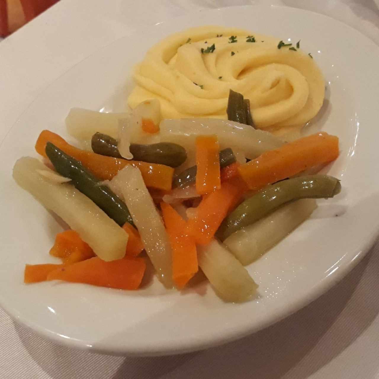 Puré y Vegetales 