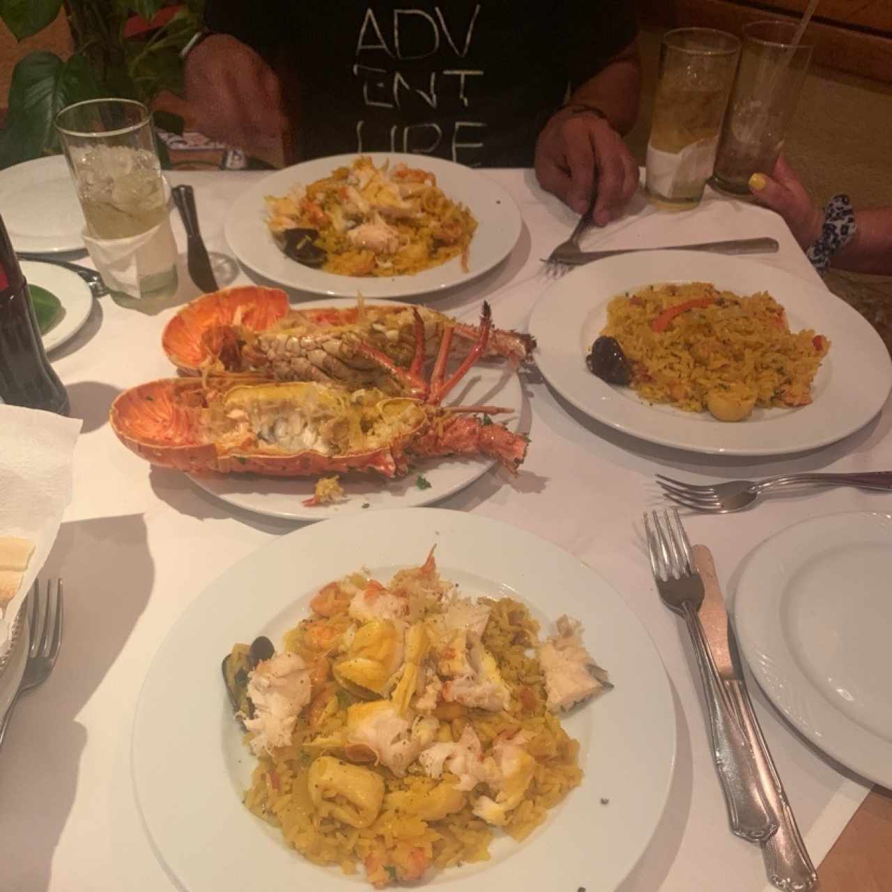 arroz a la marinera con langosta 