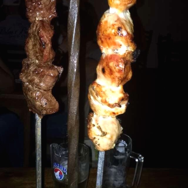 Espetada de lomito y espetada de pollo