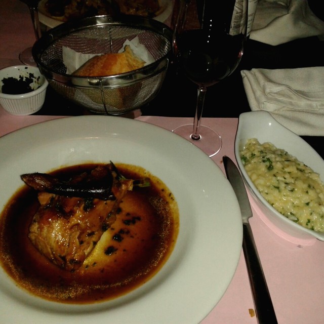 Cochinillo Antigua con risoto