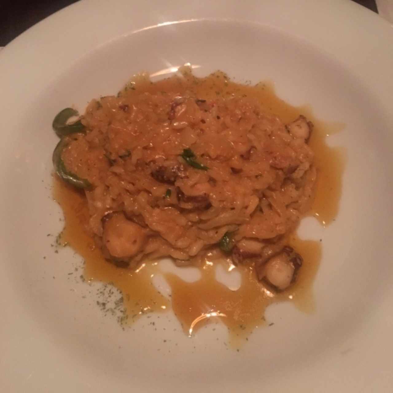 Risotto Camarones y Pulpo