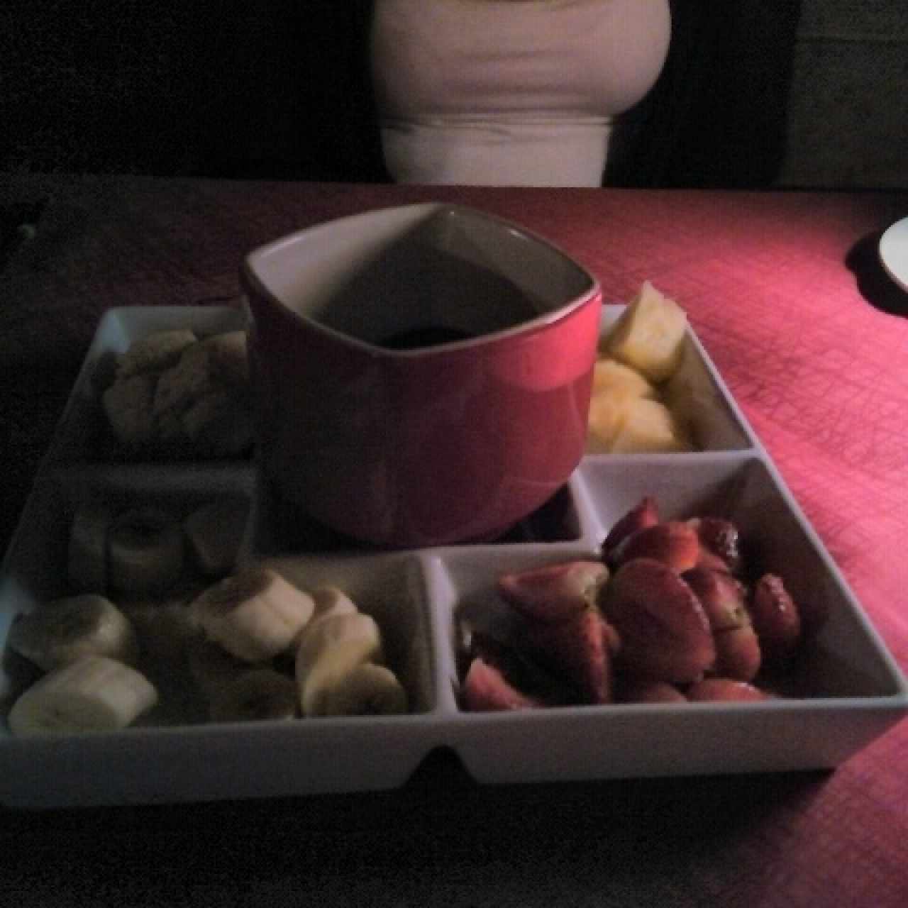 Fondue de chocolate.