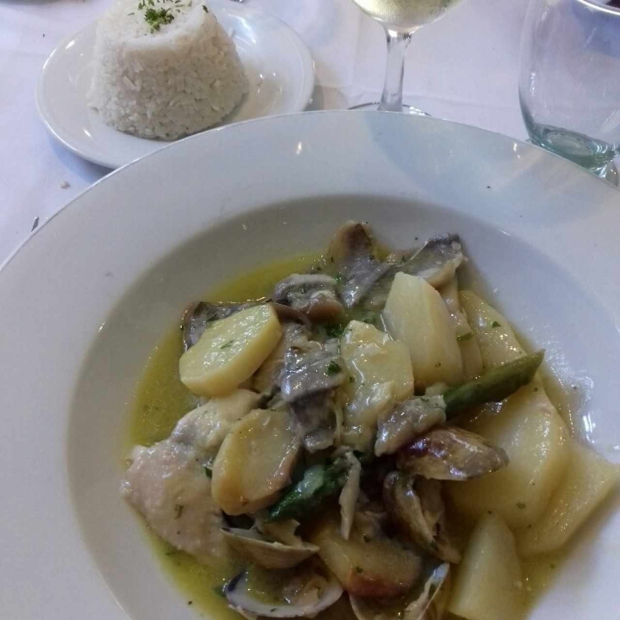 Mero en salsa verde con cocoxa 