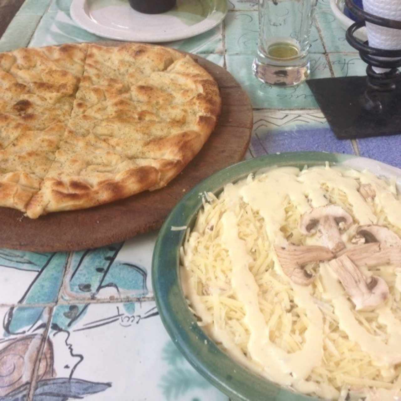 Carpaccio y focaccia