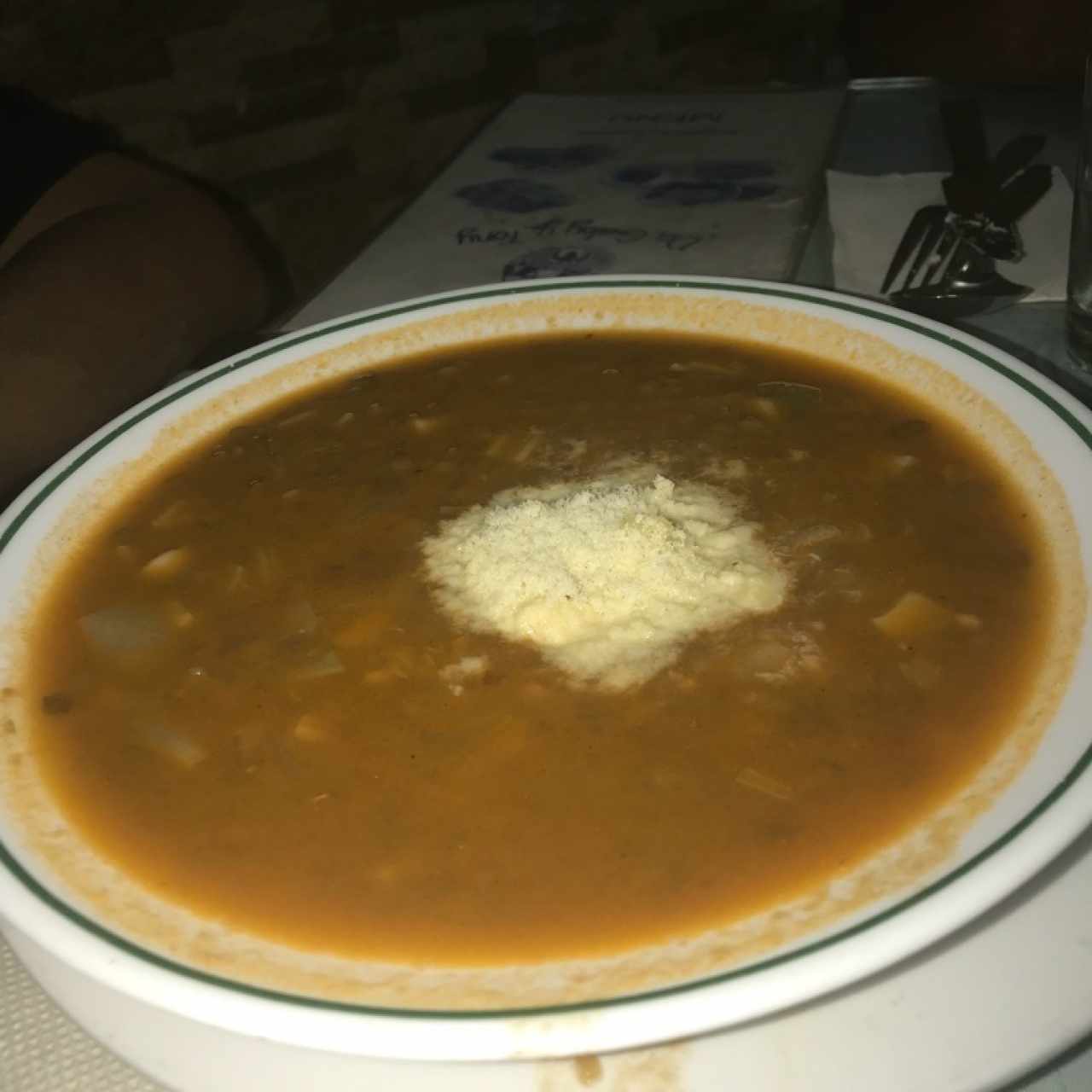 menestrone de lentejas, bueno!