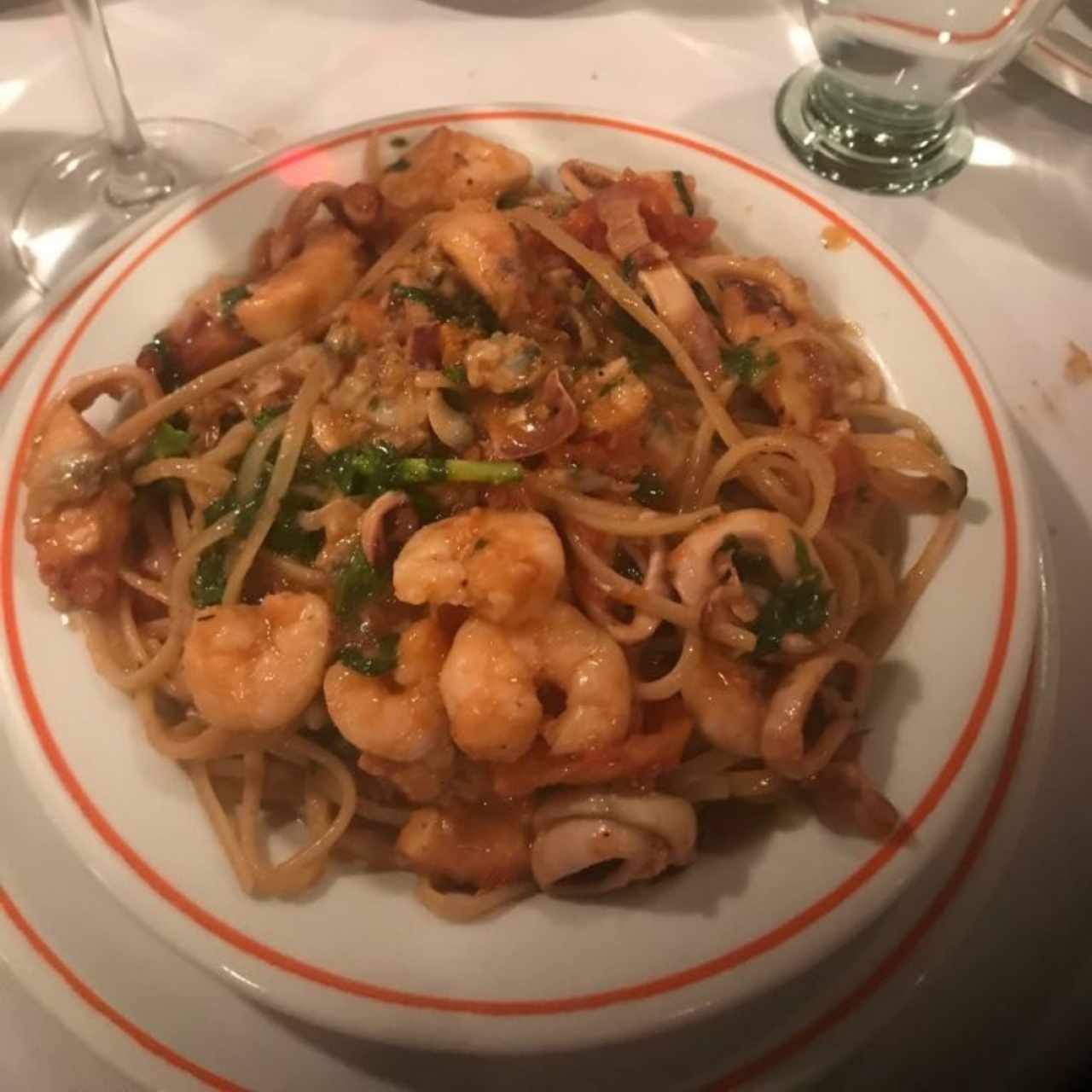 linguine con mariscos