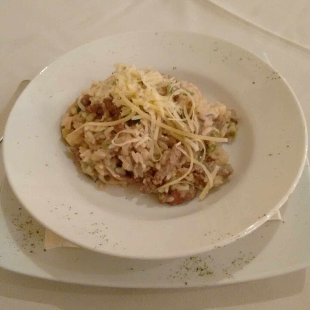 risotto de lomito con champiñones