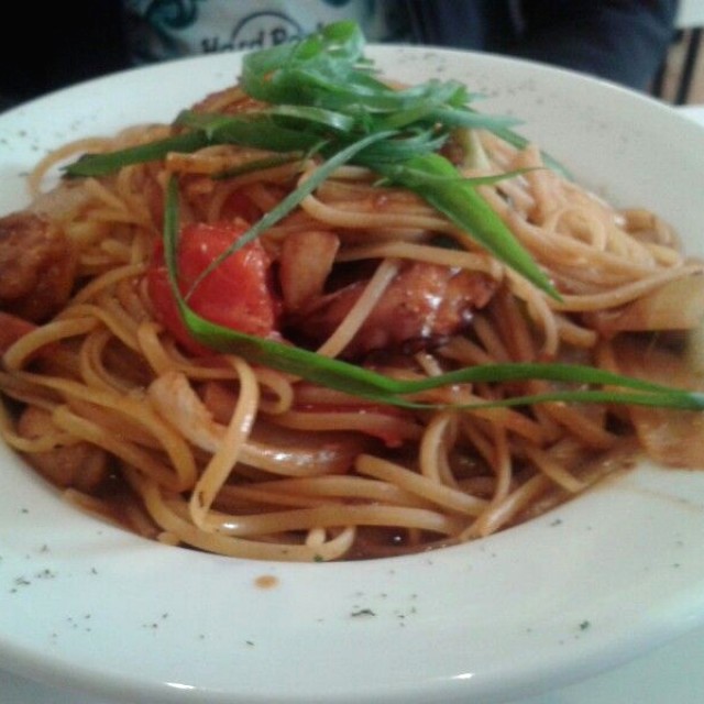 Tallarines de mariscos