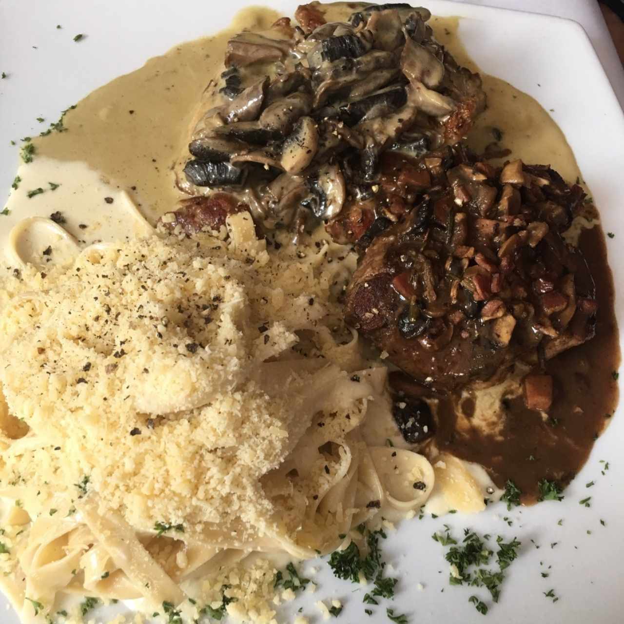 medallones mixtos con pasta