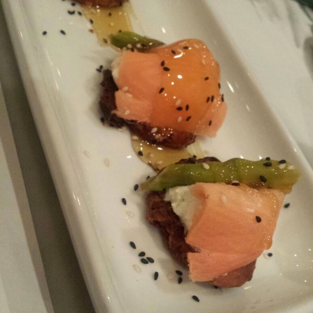 Croquetas de Plátanos con Queso Crema y Salmon
