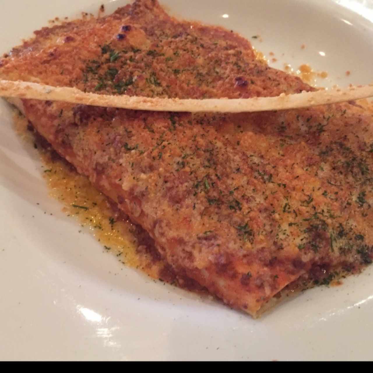 canelones de ricotta y espinaca gratinados en salsa boloña