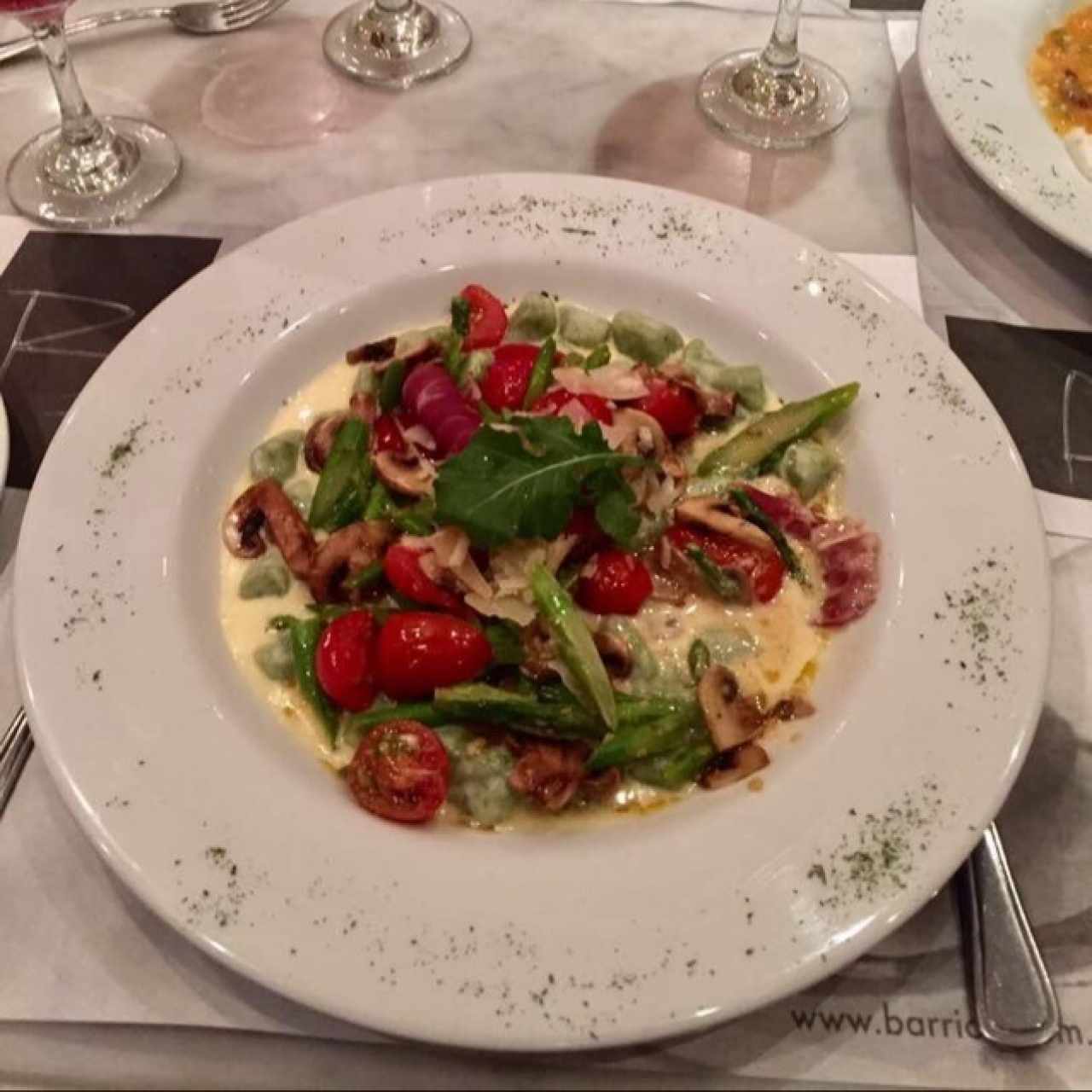 gnochi de champiñones