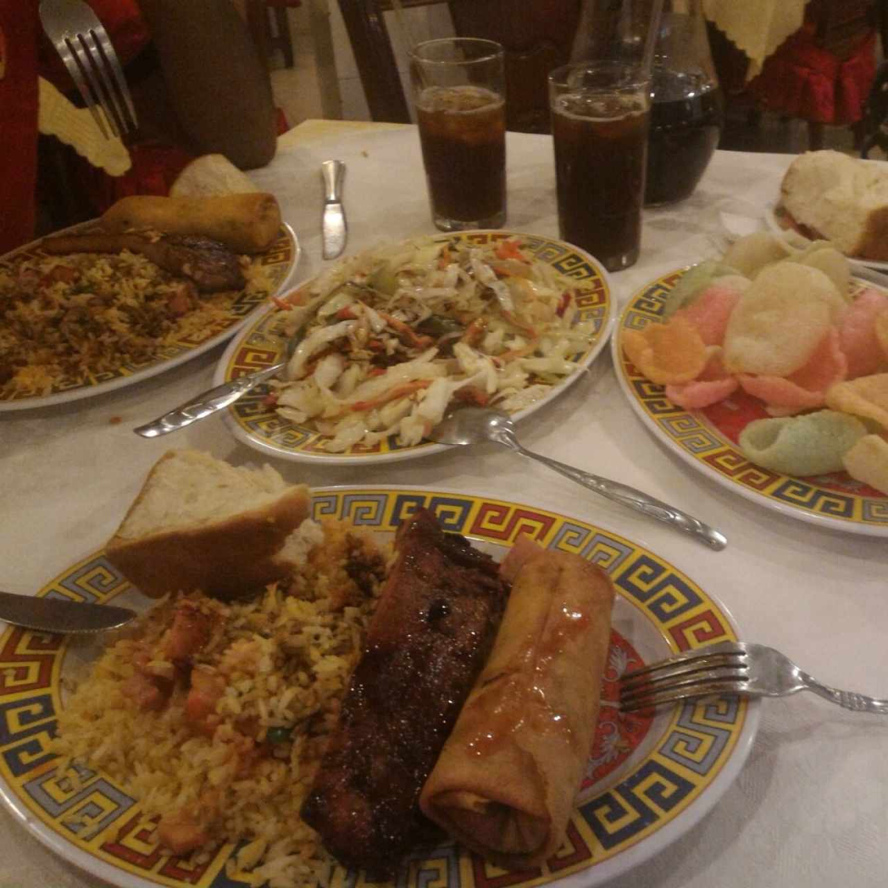 Chop Suey con Cerdo, Japín, Menú 1 y una buena jarra de té con limón