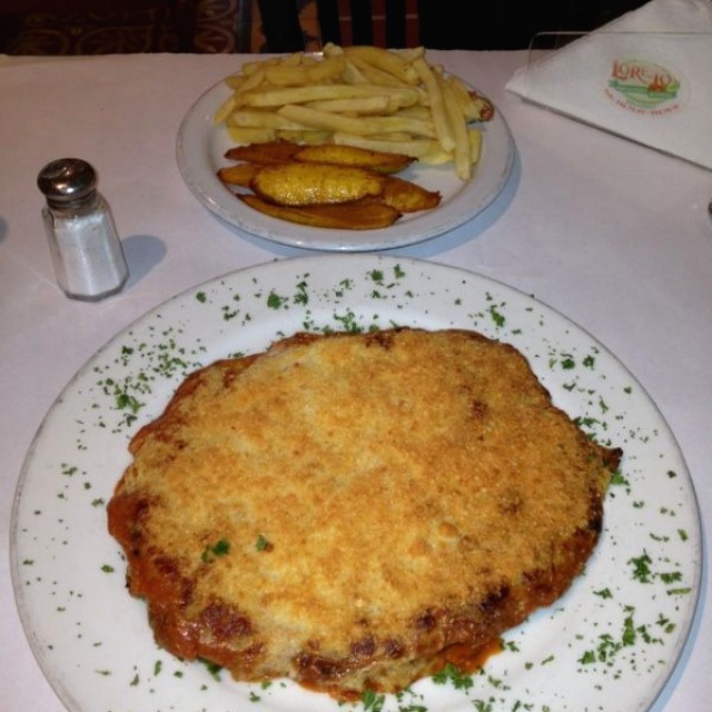 Cotoletta de lomito a la parmiggiana