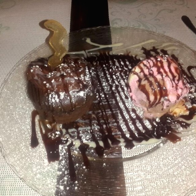 Lagrima de chocolate con helado