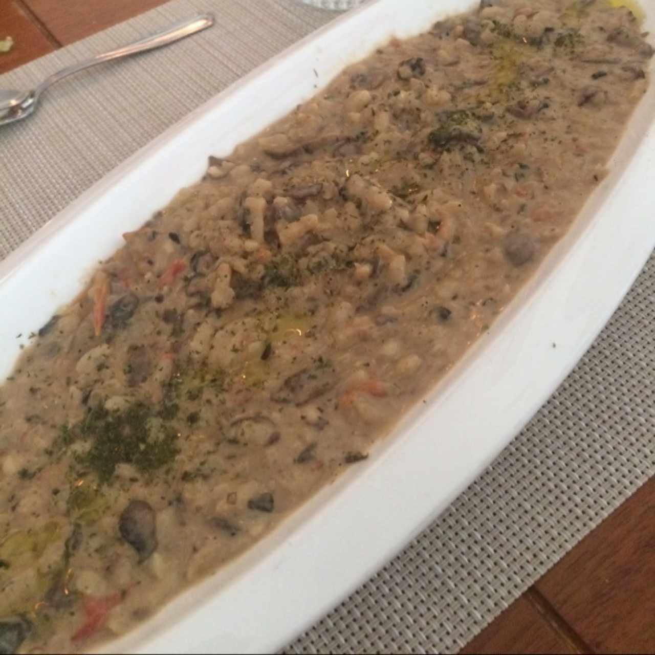 risotto de tomates secos y hongos 