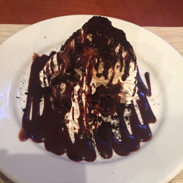 Brownie con helado