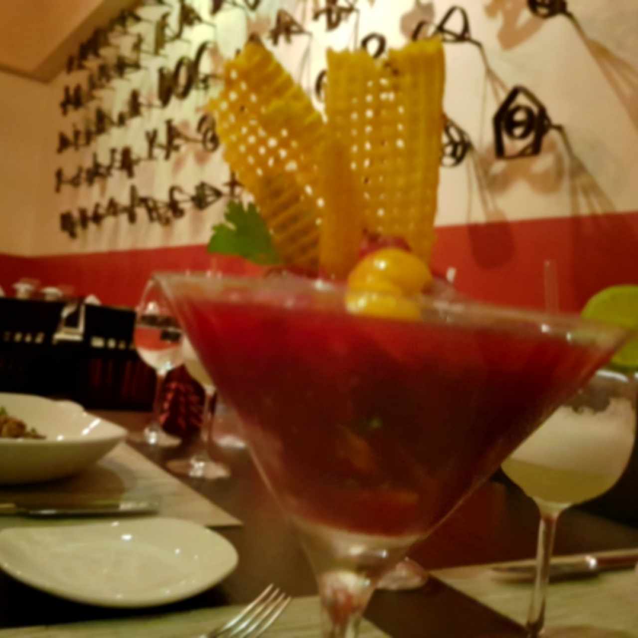 Ceviche de pescado blanco con tomate de arboñ